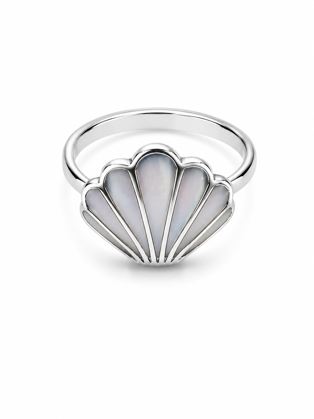 Mother of Pearl Silver Plated Inlay Ring