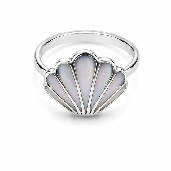 Mother of Pearl Silver Plated Inlay Ring
