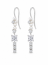 Freshwater Pearl CZ and Sterling Floral Earring Accent