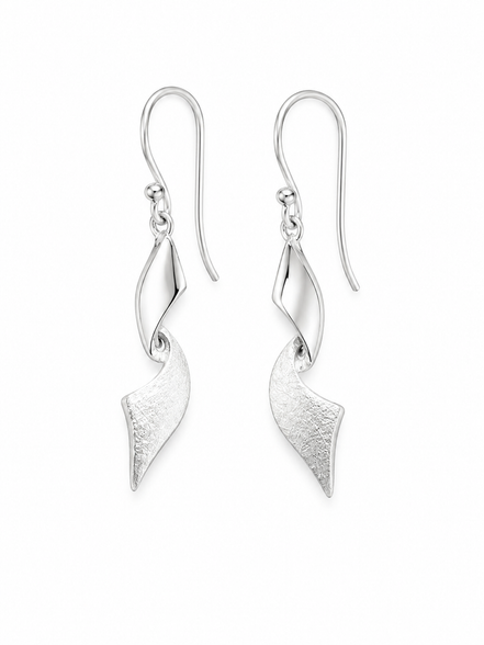 Sterling Textured and Swirled Earrings