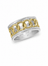 Two-tone Gold over Sterling Eternity Band Ring