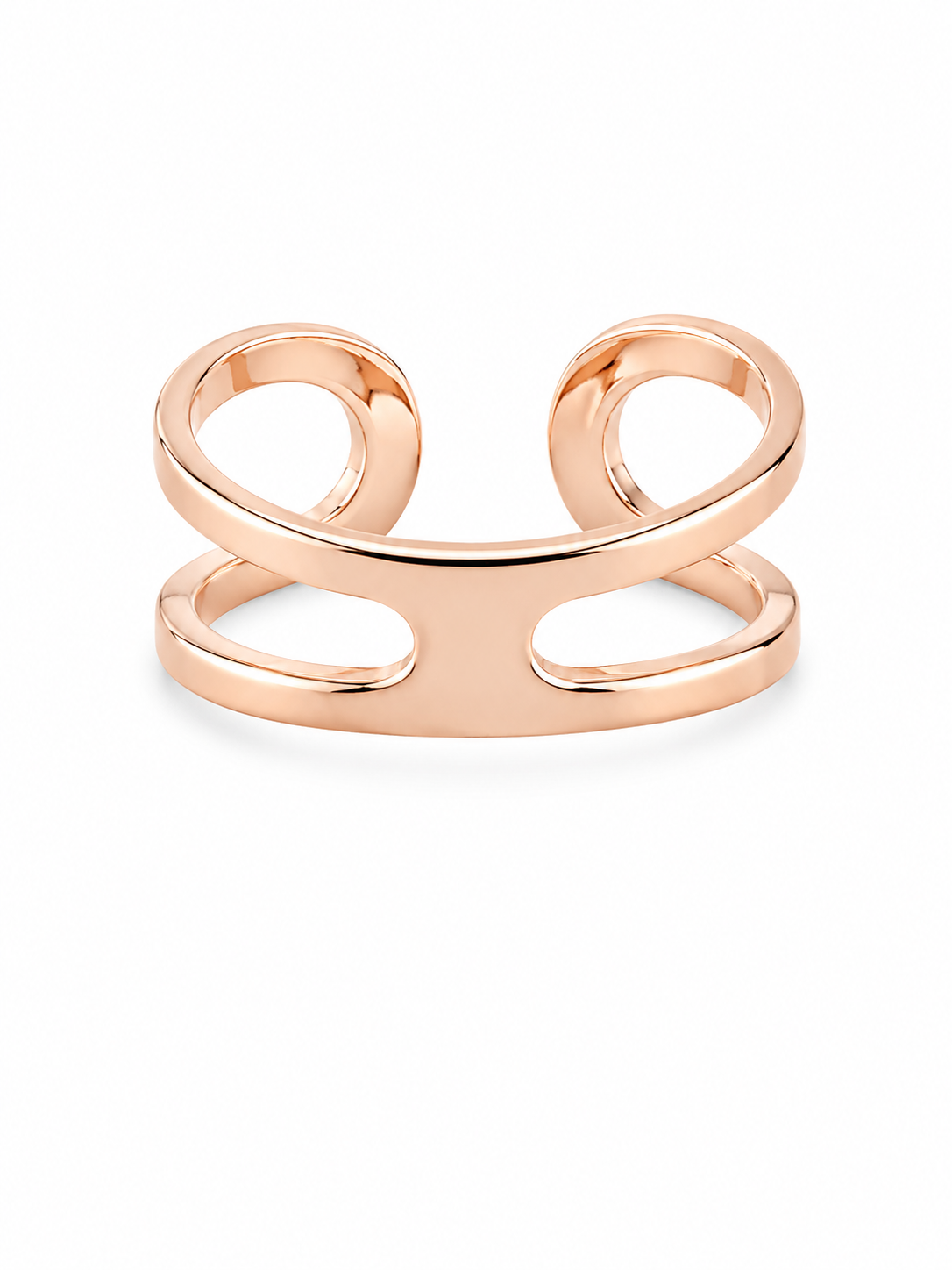 Rose Gold over Sterling Split Band Ring