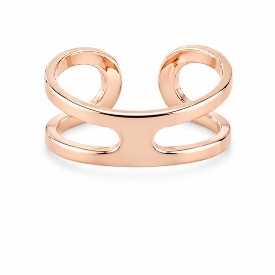 Rose Gold over Sterling Split Band Ring