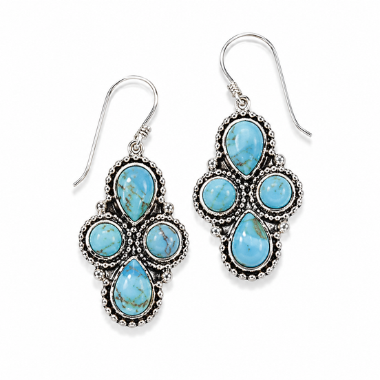 Turquoise and Sterling Arizona Sky Earrings