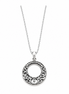 Sterling Filigree Open Circle Pendant 18 Inch Chain