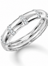 White Topaz and Sterling Band Ring