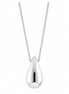 Sterling Dimensional Teardrop Pendant 18 to 20 Inch Chain