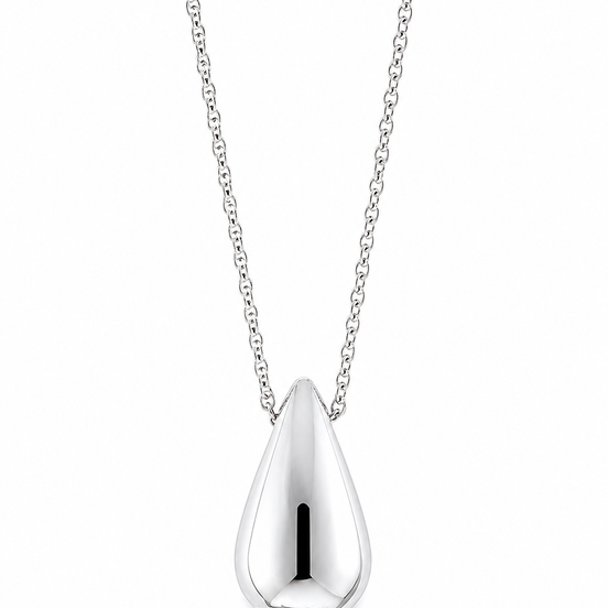 Sterling Dimensional Teardrop Pendant 18 to 20 Inch Chain