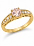 Morganite Topaz and 18K Gold over Sterling Ring