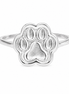 Antiqued Sterling Pawprint Ring