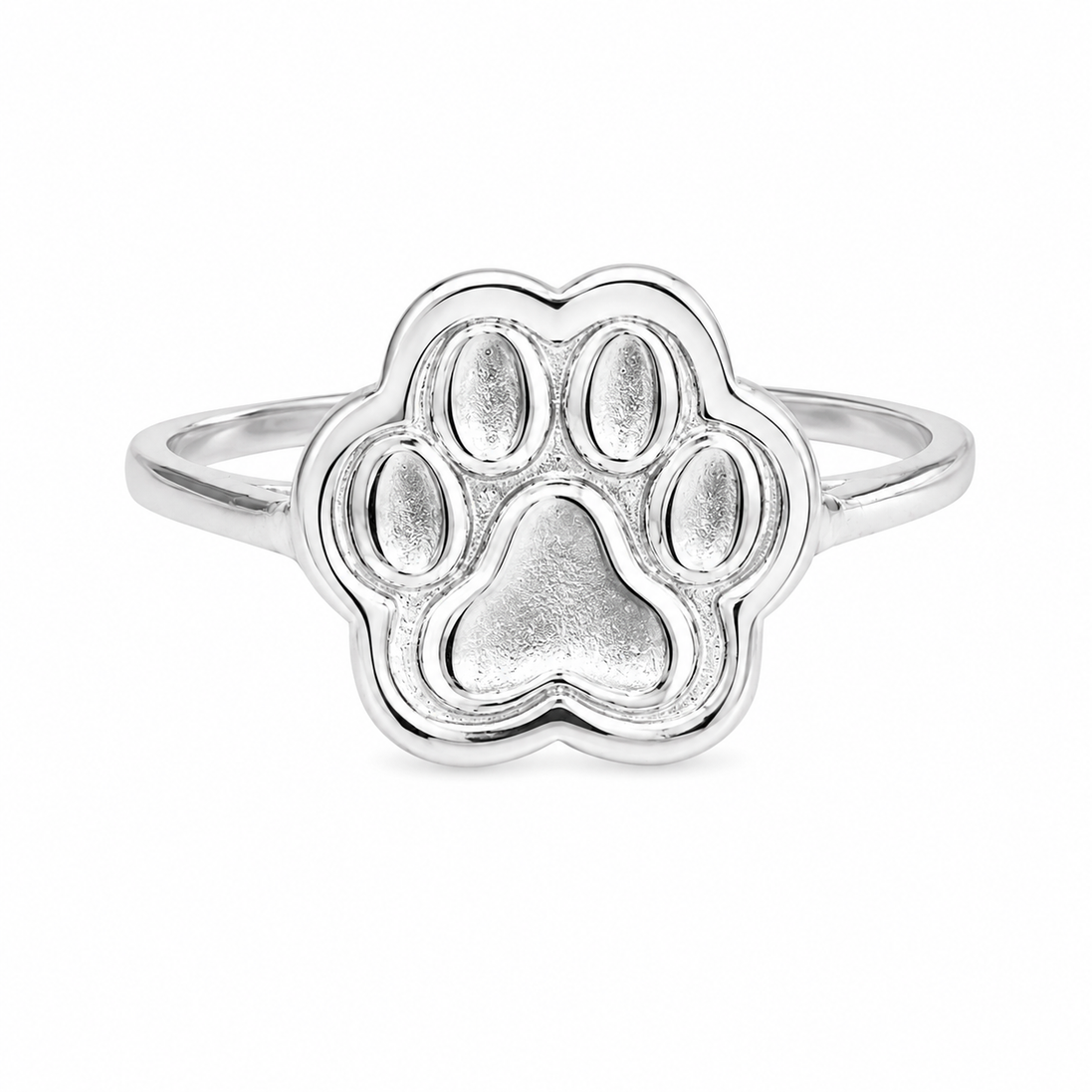 Antiqued Sterling Pawprint Ring