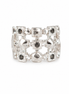 Black Spinel Geometric Band Ring