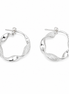 Matte and Shiny Coiled Sterling Hoop Earrings