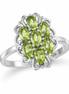 Peridot and Sterling Embellished Ring