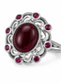 Garnet Rhodolite Garnet Accents Sterling Ring