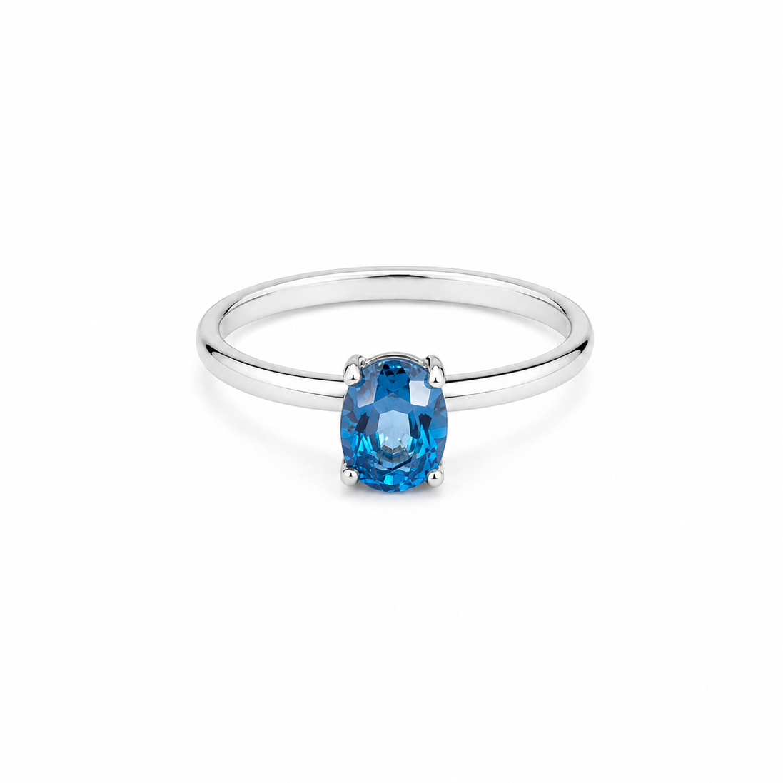 Blue Topaz and Sterling Ring