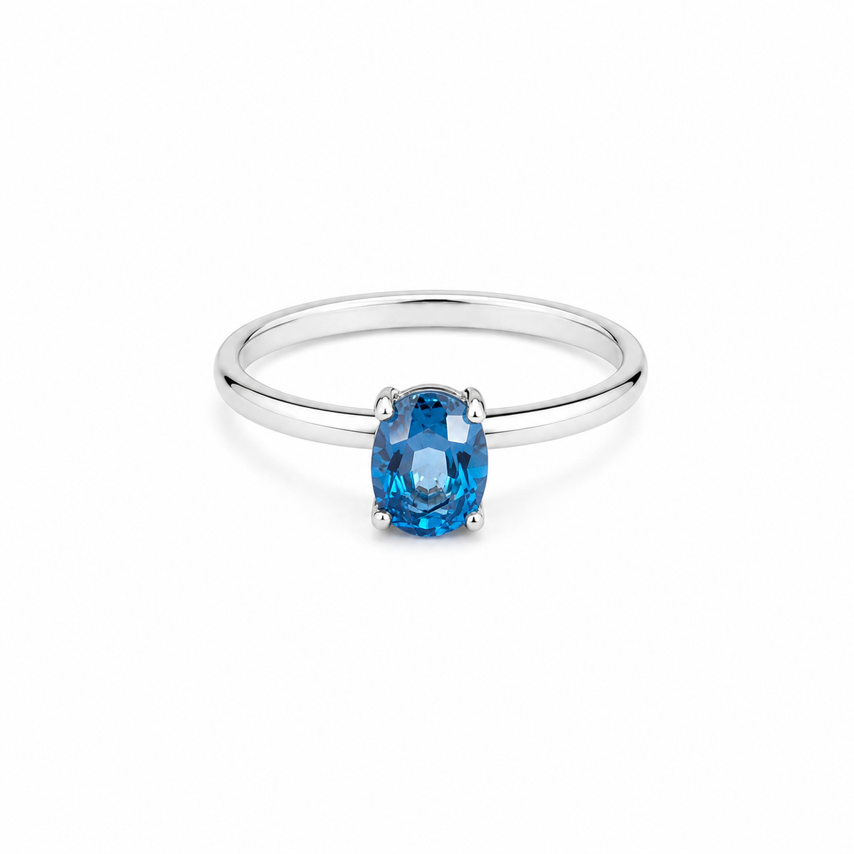 Blue Topaz and Sterling Ring
