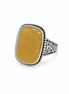 Yellow Mother of Pearl and Sterling Ring