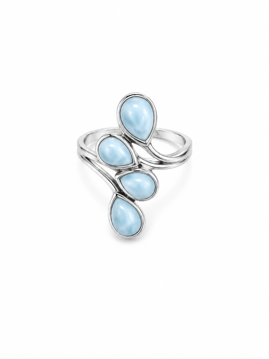 Larimar and Sterling Droplet Bypass Ring