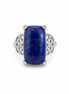 Lapis and Sterling Filigree Band Ring