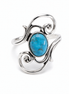 Turquoise and Sterling Whimsical Swirl Ring