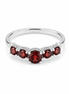 Garnet and Sterling Refined Ring