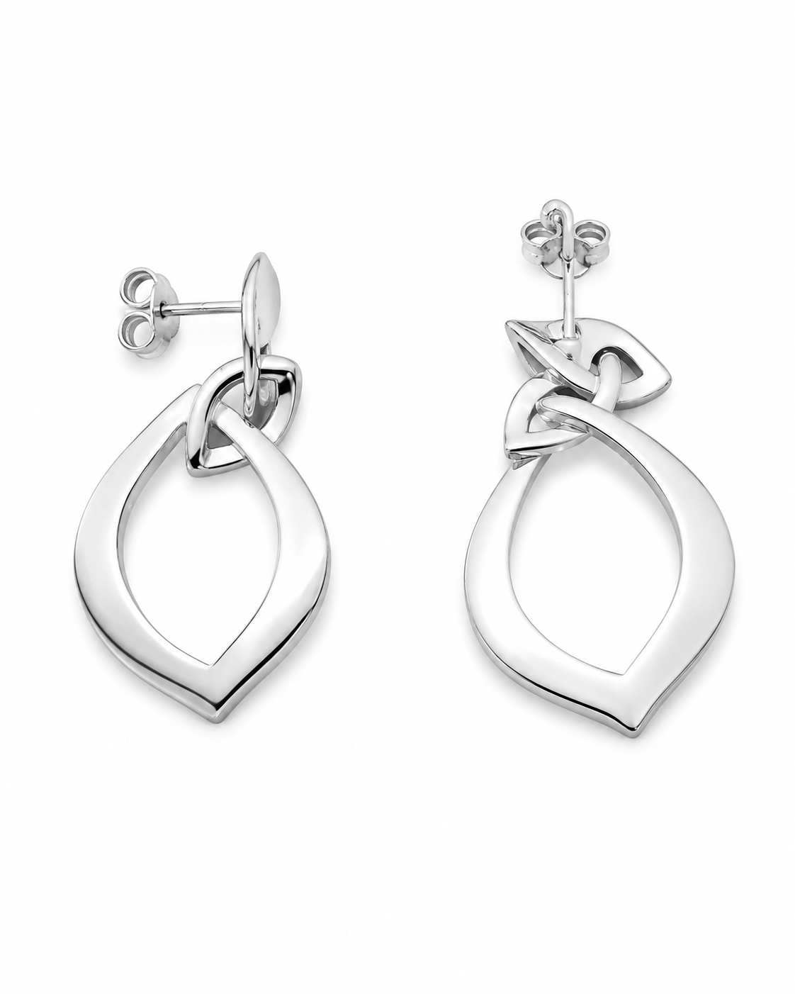Sterling Stylish Drop Post Earrings