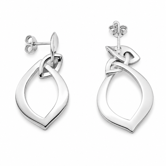 Sterling Stylish Drop Post Earrings