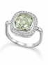 Green Amethyst and Sterling Inner Beauty Ring