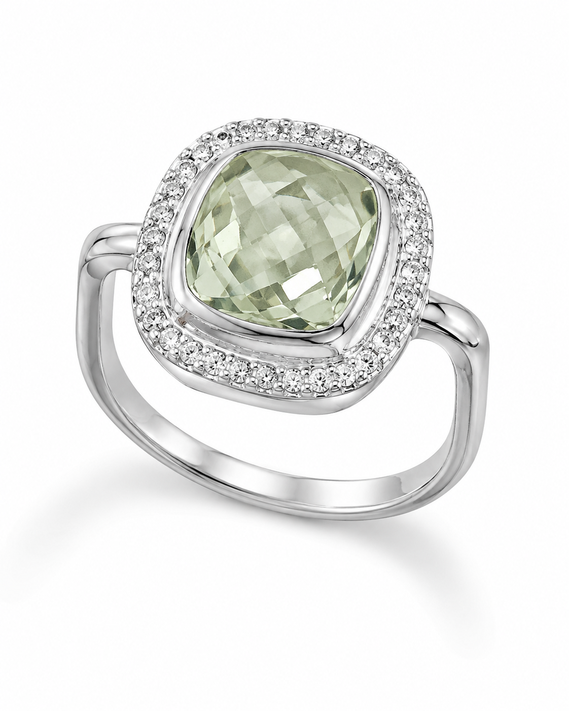 Green Amethyst and Sterling Inner Beauty Ring