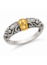 Antiqued Two-toned Gold over Sterling Band Ring