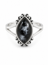 Zebra Jasper Antiqued Sterling Ring