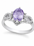 Amethyst CZ and Sterling Ring
