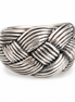 Antiqued Sterling Braided Rope Ring