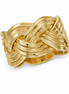 Gold over Sterling Braided Wide Band Ring