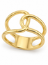 Gold over Sterling Interlocking Open-Band Ring