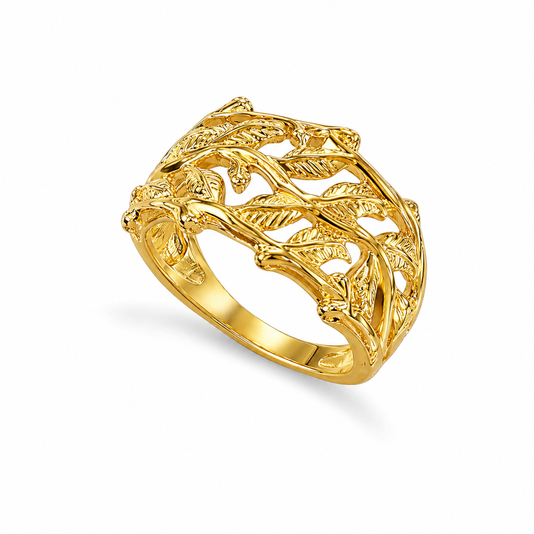 14K Gold over Sterling Around the Vine Ring