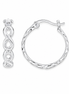 Sterling Infinity Hoop Pierced Earrings