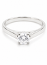 White Topaz and Sterling Infinity Heart Ring