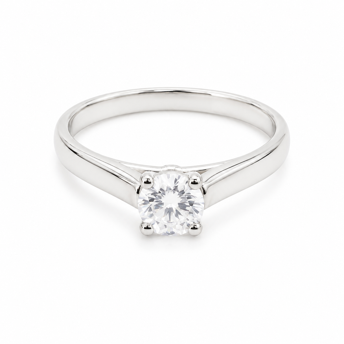 White Topaz and Sterling Infinity Heart Ring