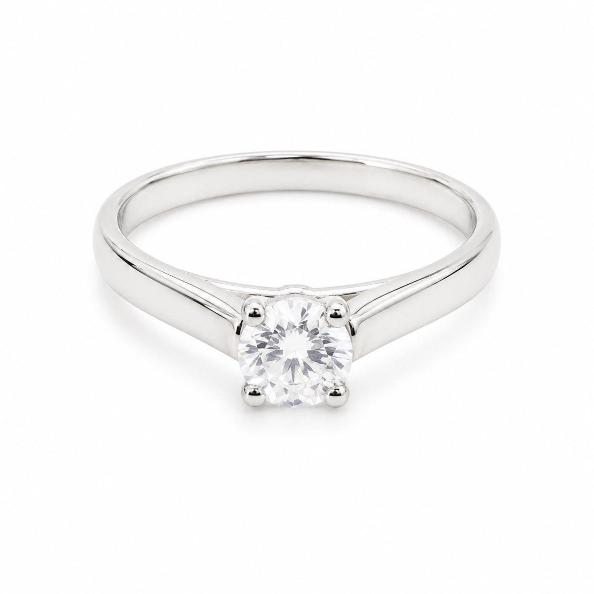 White Topaz and Sterling Infinity Heart Ring