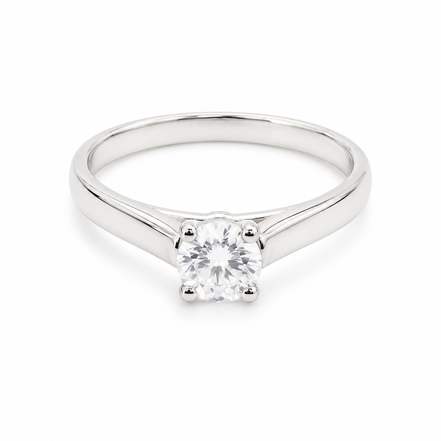 White Topaz and Sterling Infinity Heart Ring