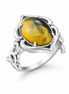 Bumblebee Jasper and Sterling Swirly Ring