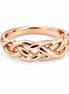 18K Gold Rose Gold over Sterling Interwoven Knot Ring
