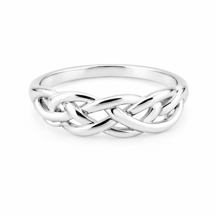 Sterling Interwoven Knot Ring