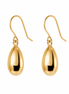 Gold over Sterling Teardrop Earrings