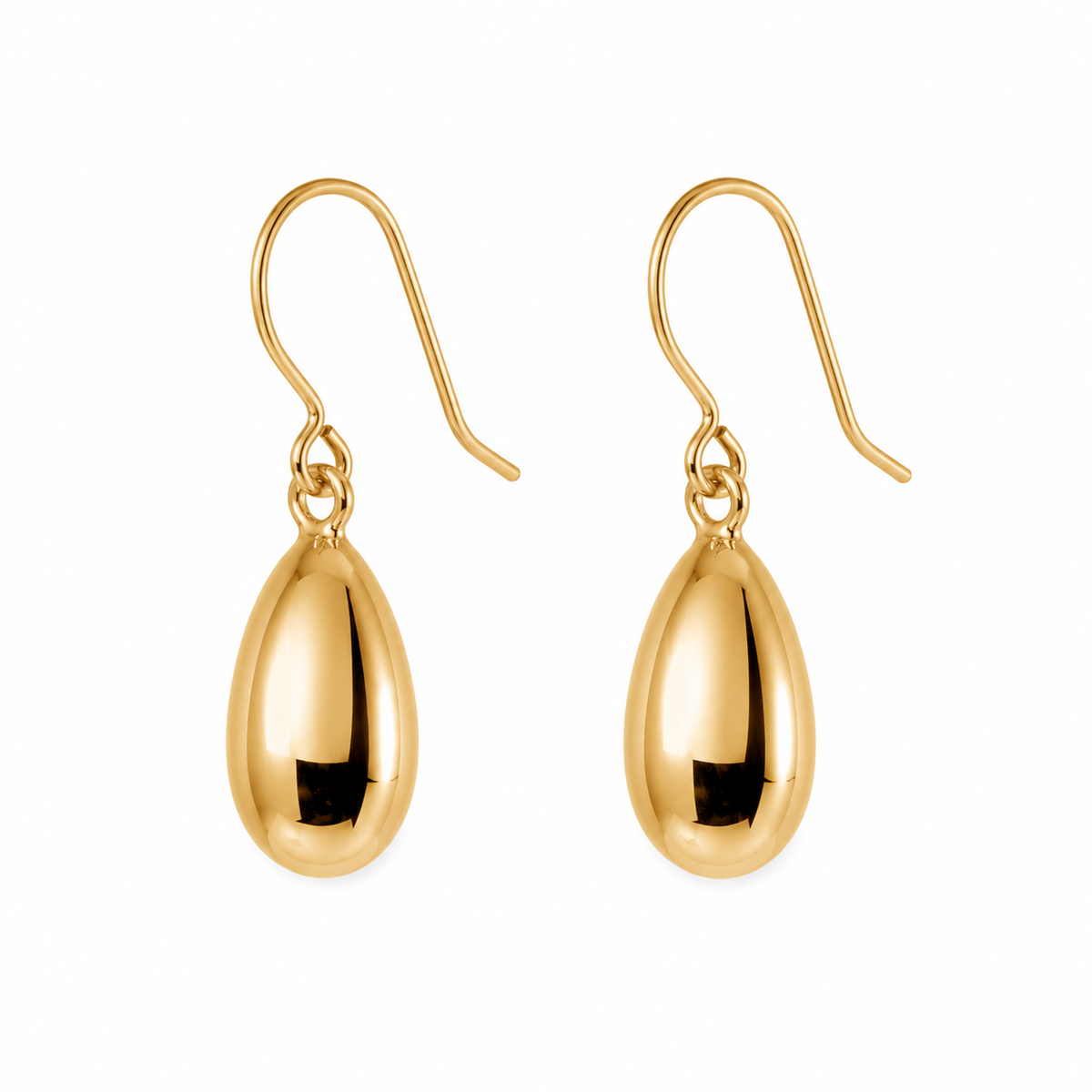 Gold over Sterling Teardrop Earrings