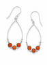 Carnelian and Sterling Open Design Earrings