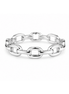 Sterling Silver Eternity Flat Round Chain Link Ring