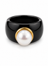 Cultured Freshwater Pearl and Black Jade